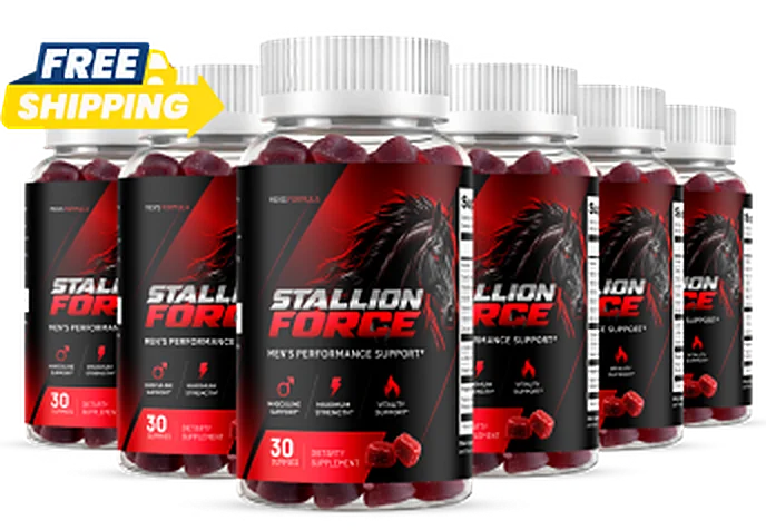 Six bottles of Stallion Force gummies